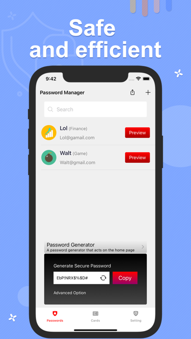 efficient password - manager Screenshot