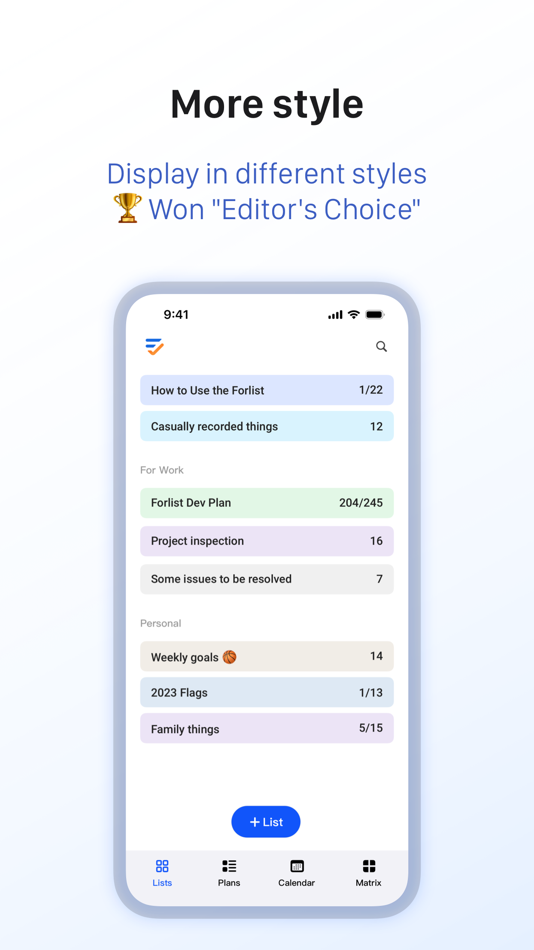 #2. Forlist: To-Do List & Calendar (macOS) Podle: Chengdu Zhengzai Technology Co., Ltd.
