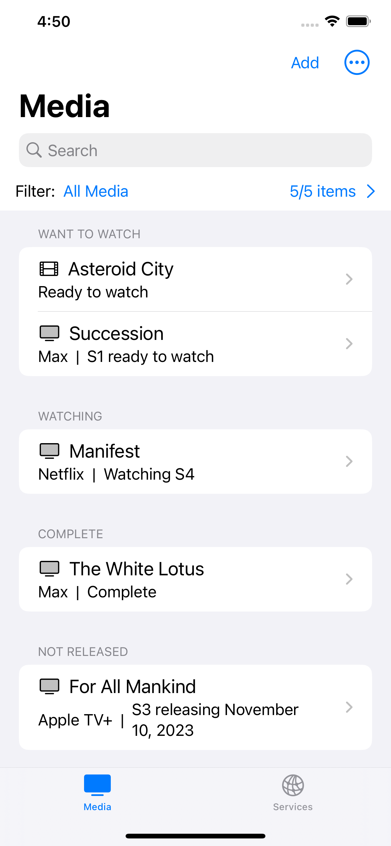 MediaQ: Entertainment Tracker