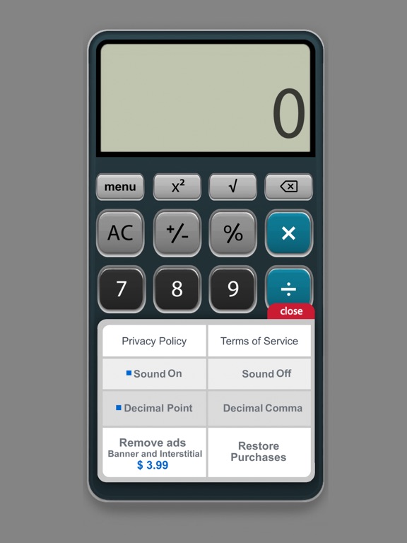Basic Calculator. iPad screenshot 4 - Utilities app
