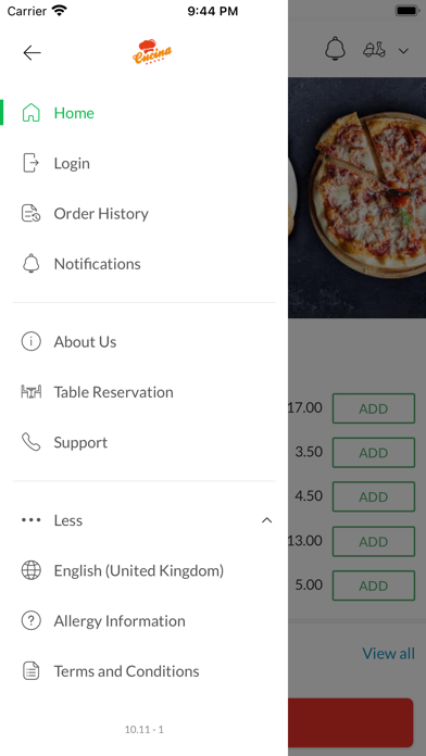 Cucina Pizza Screenshot