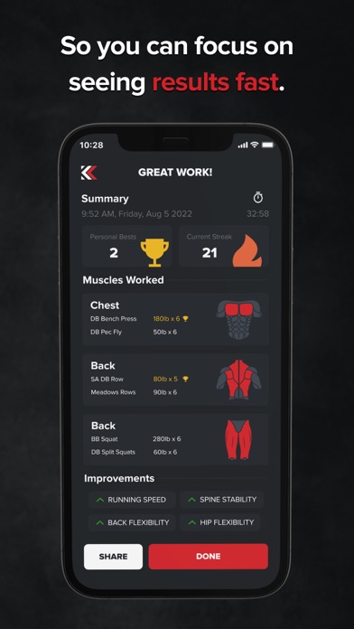 Klein: Athletic Training iPhone screenshot 8 - Sports app