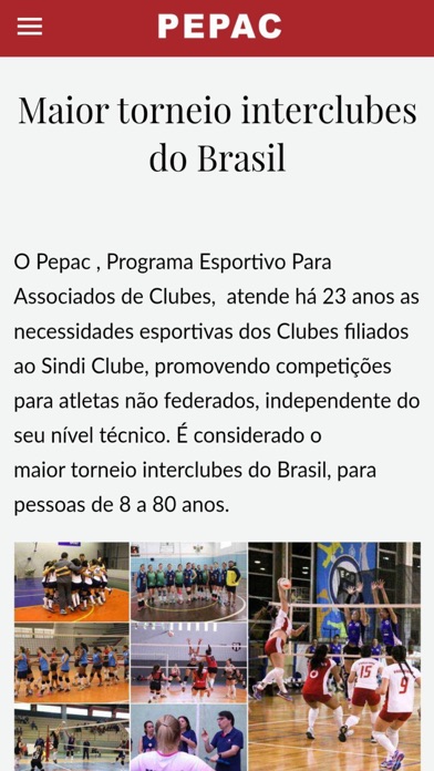 Pepac iPhone screenshot 5 - Sports app