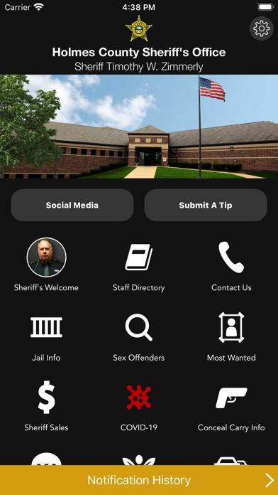 Holmes County Sheriff, Ohio Screenshot