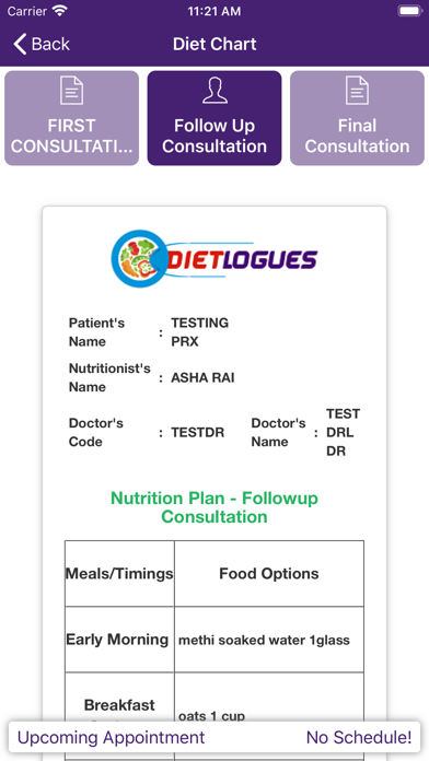 Dietlogues for Patient Screenshot