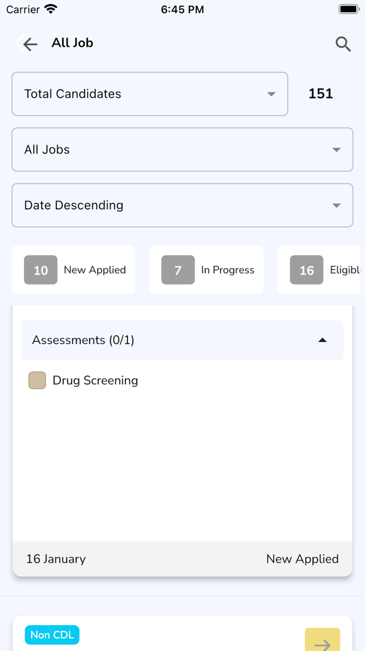 #4. Funnl Recruiting Dashboard (iOS) Podle: Ancile Services