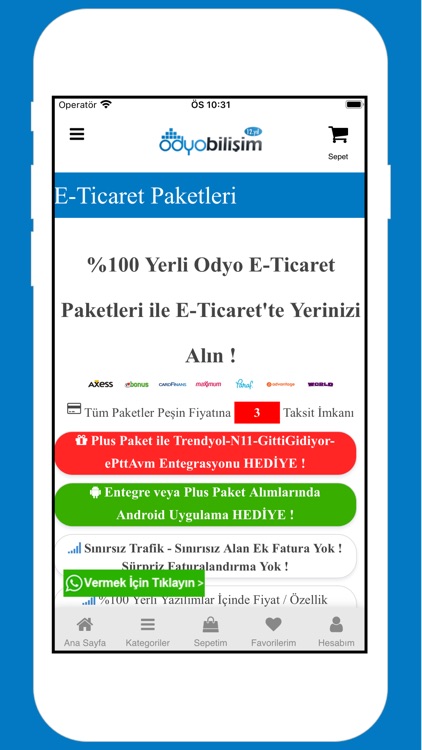 Odyobilişim ETicaret Paketleri