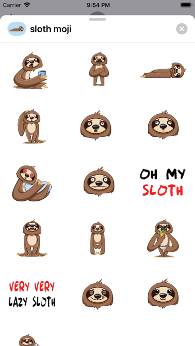 Screenshot #1 pour Sloth emojis & funny stickers