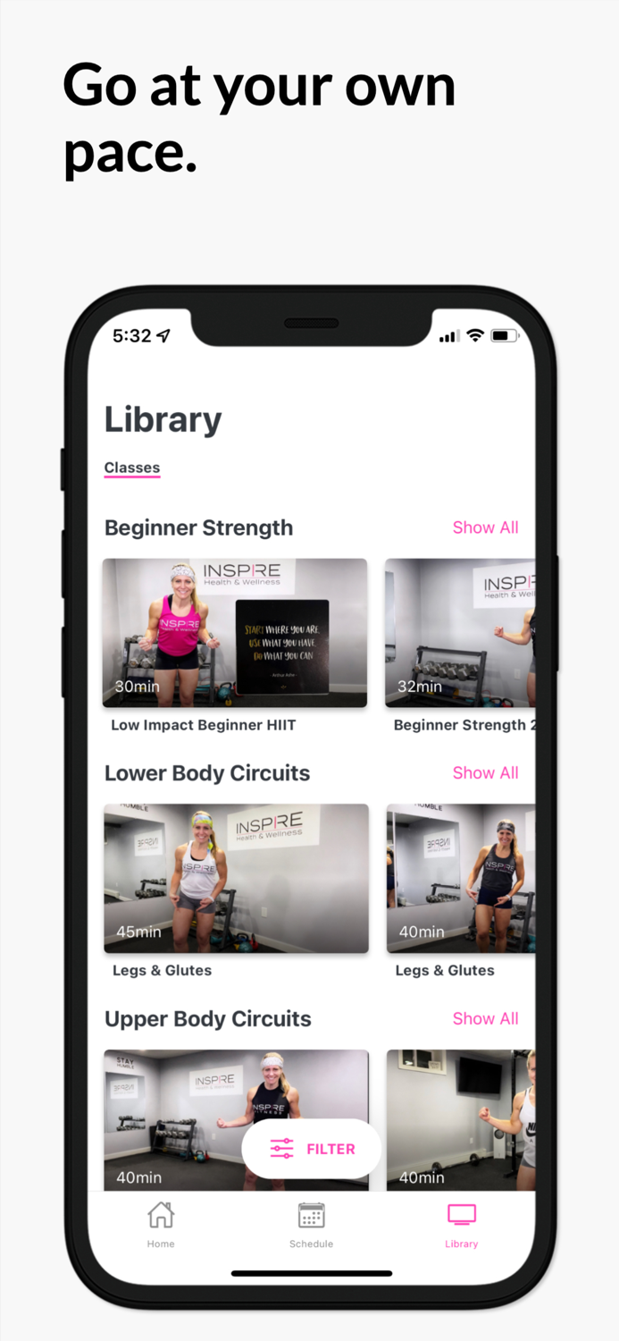 Inspire Fitness - Workout App