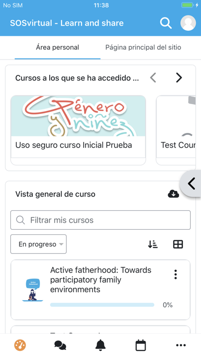 SOSvirtual E-Learning Screenshot