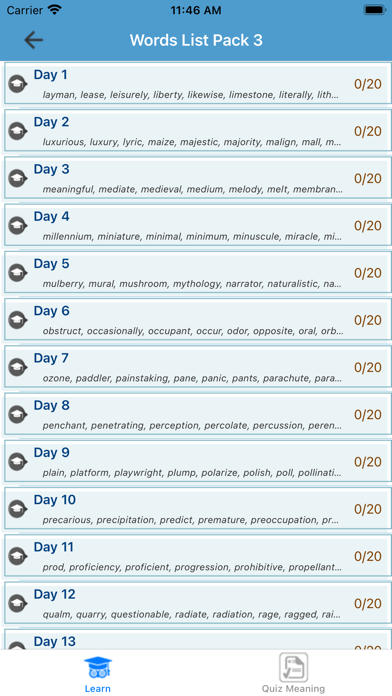 6000 TOEFL Vocabulary Screenshot