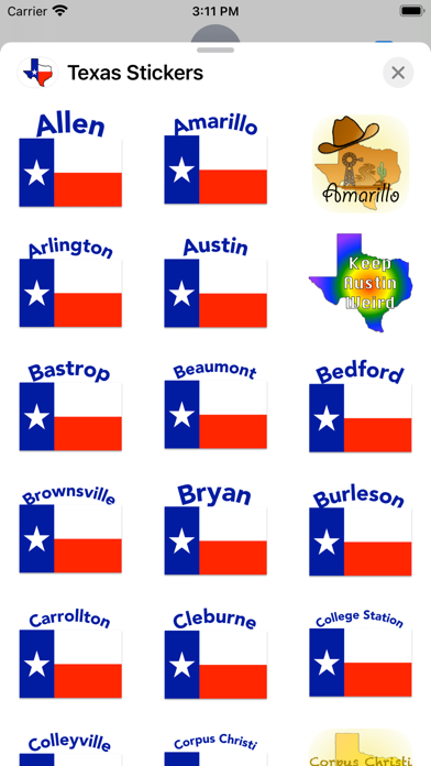 Texas Stickers Screenshot