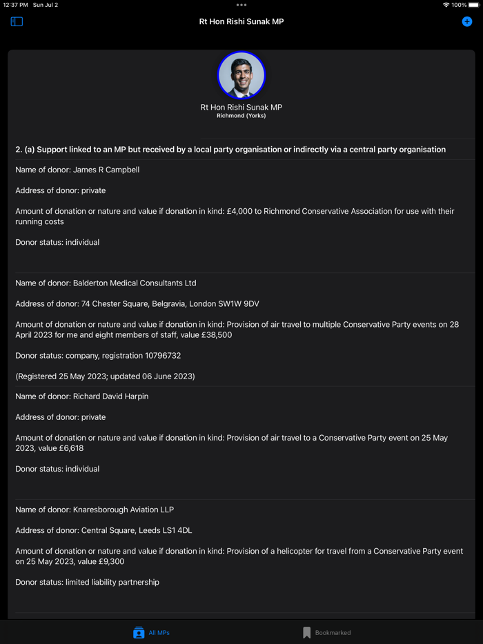 In Common Info about your MPs