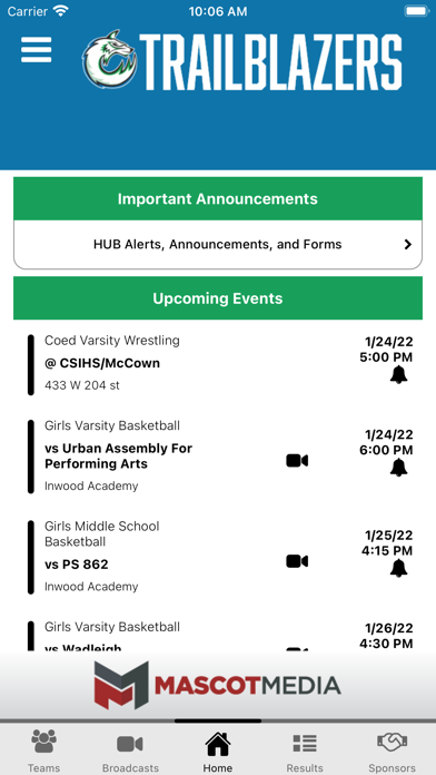 Inwood Trailblazers Athletics Screenshot