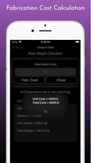 fabrication weight calculator iphone screenshot 4