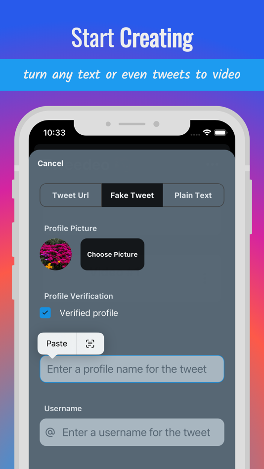 Fake Tweet Creator Reel Maker - 1.7.2 - (iOS)