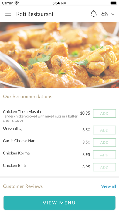 Roti Restaurant. Screenshot