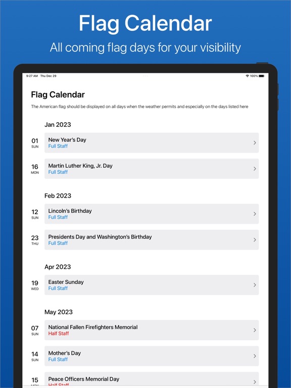 Flag Day - US Flag Alerts iPad screenshot 5 - Utilities app
