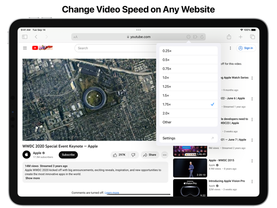 Screenshot #4 pour Speed Player for Safari
