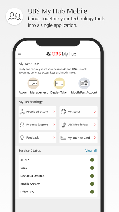 UBS My Hub Screenshot