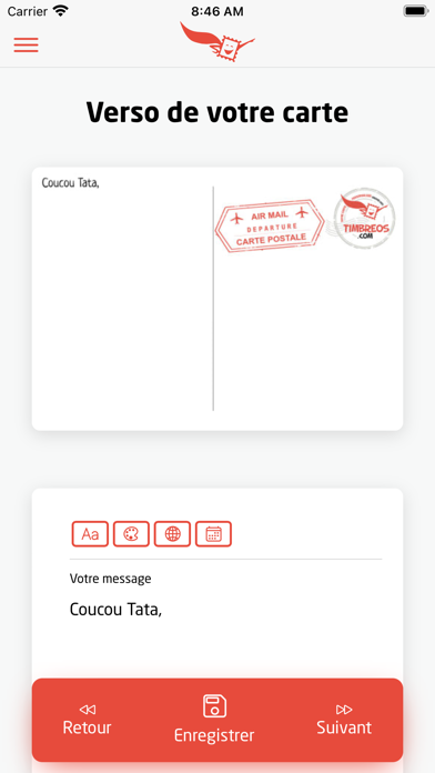 Timbreos, votre carte postale Screenshot