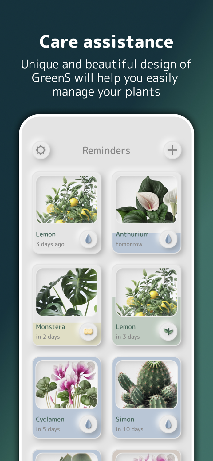 GreenS Plant Care Reminders