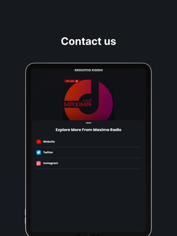 Maxima Radio iPad screenshot 3 - Music app