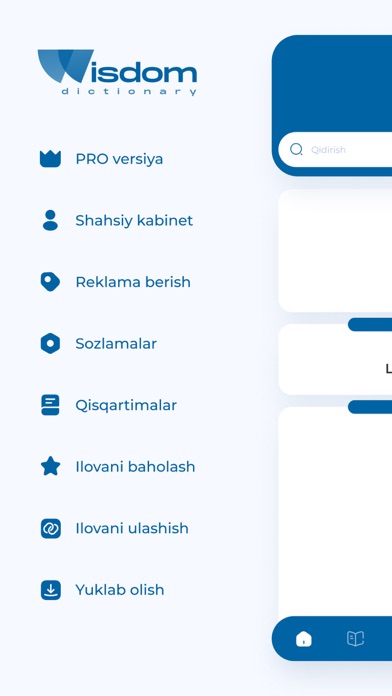 Wisdom lug'ati: English-Uzbek Screenshot
