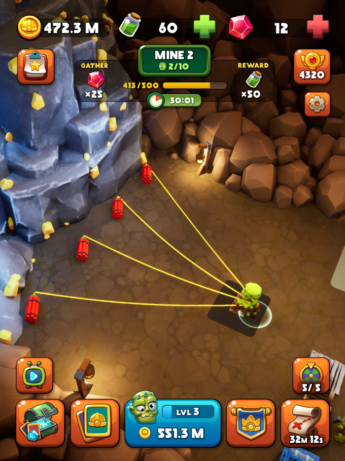 Idle Zombie Miner Gold Tycoon