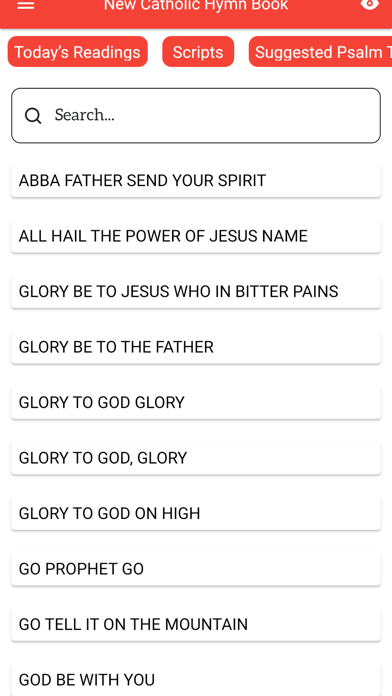 New Catholic Hymn Book Screenshot