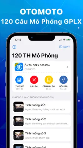 Game screenshot 120 Câu Mô Phỏng GPLX OTOMOTO mod apk