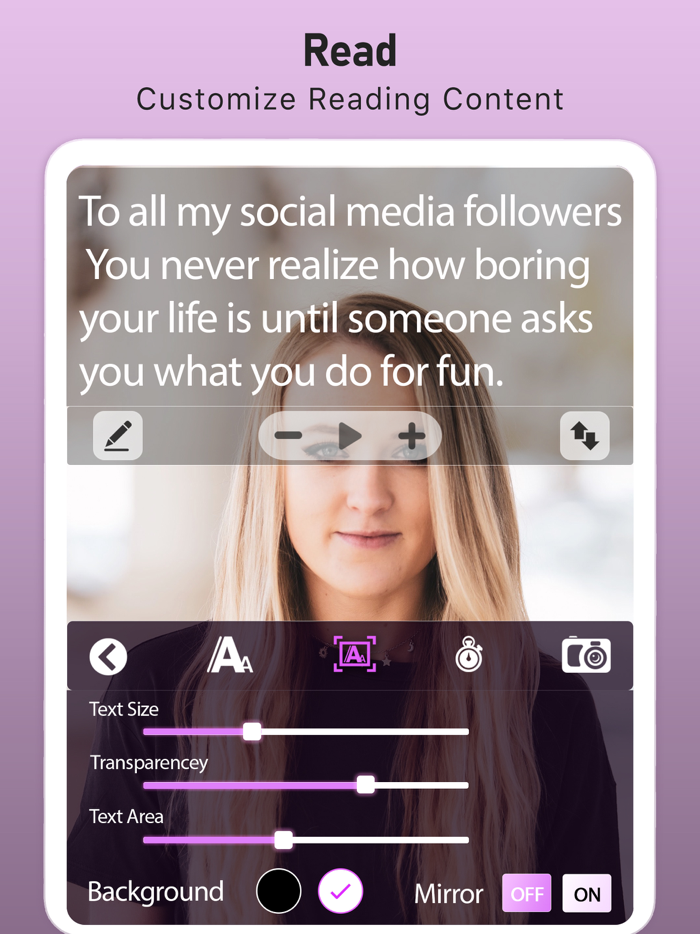 Teleprompter for Video Script