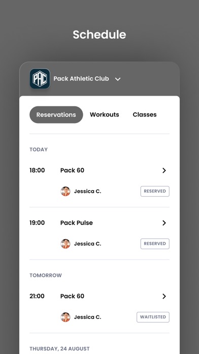 Pack Athletic Club Screenshot