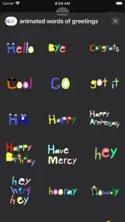 animated words of greetings iphone screenshot 2