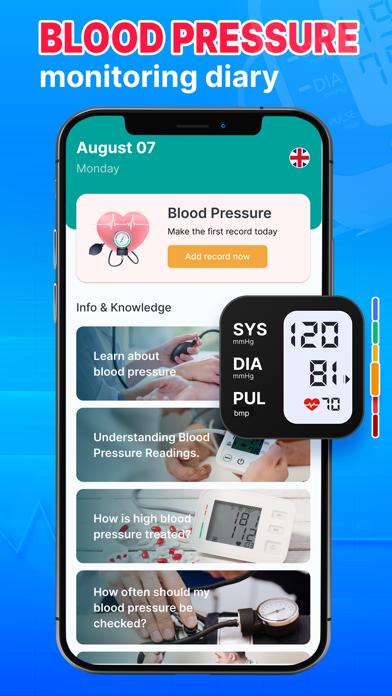 Blood Pressure Tracker Log, Apps