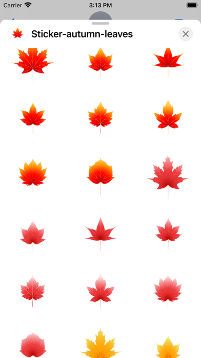 Sticker autumn leaves Screenshot