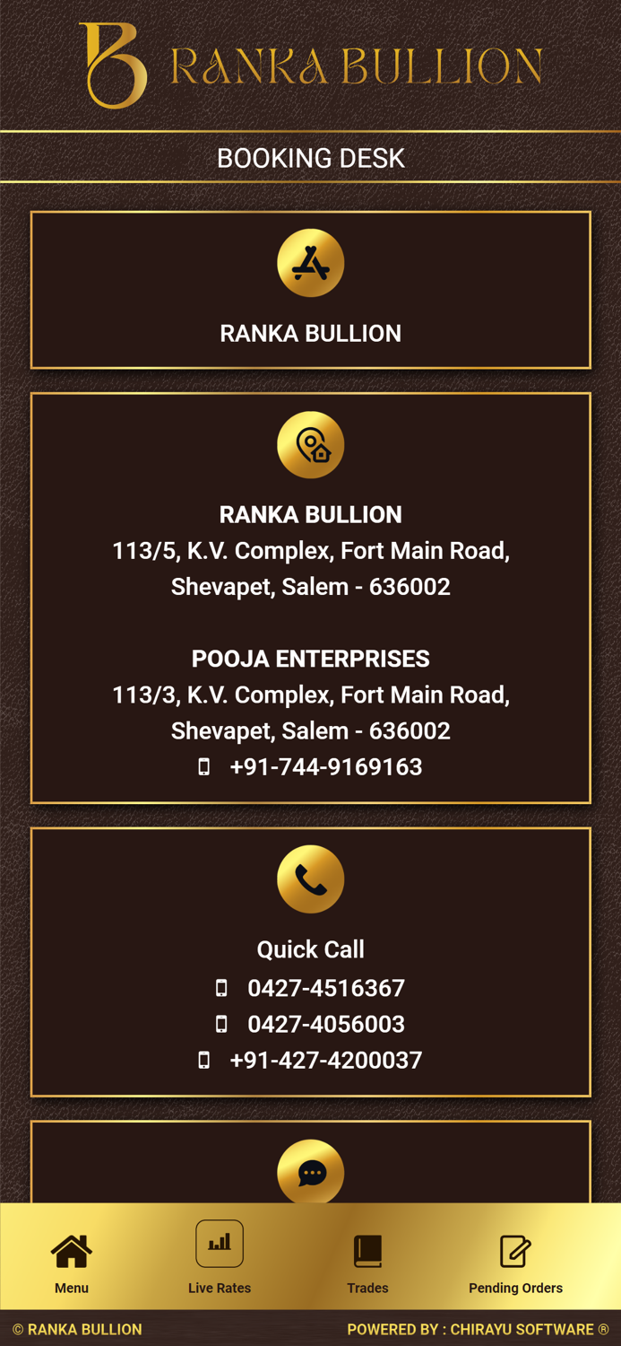 RANKA BULLION LIVE