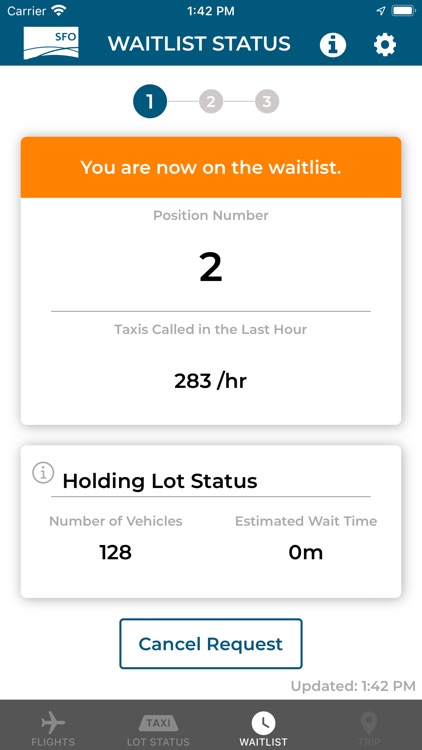 TaxiVQ - VirtualQ app at SFO