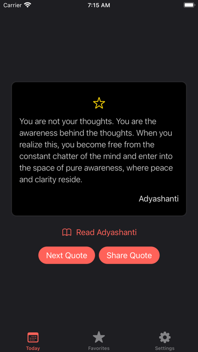 Roshi Mindful Quotes Screenshot