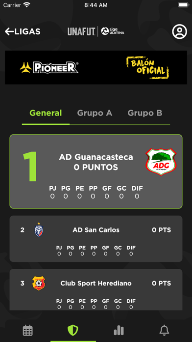 UNAFUT Liga ULATINA Screenshot