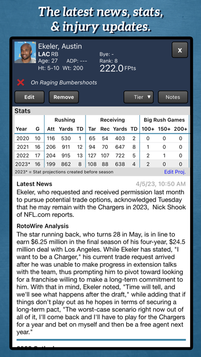 Fantasy Football Draft Kit '23 Screenshot
