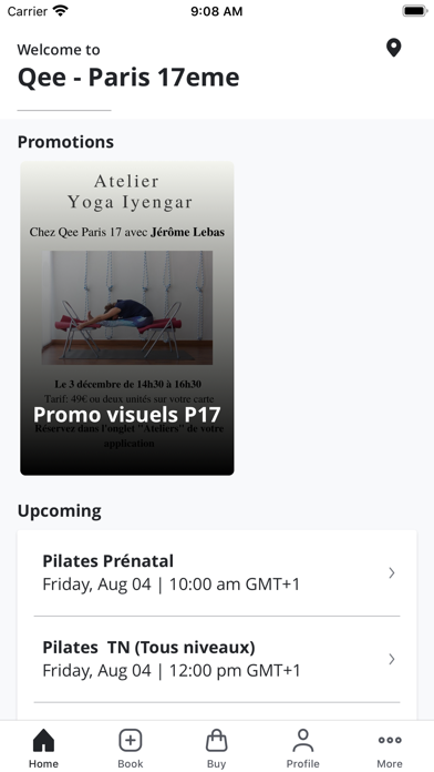 Qee, Yoga, Pilates ... Screenshot