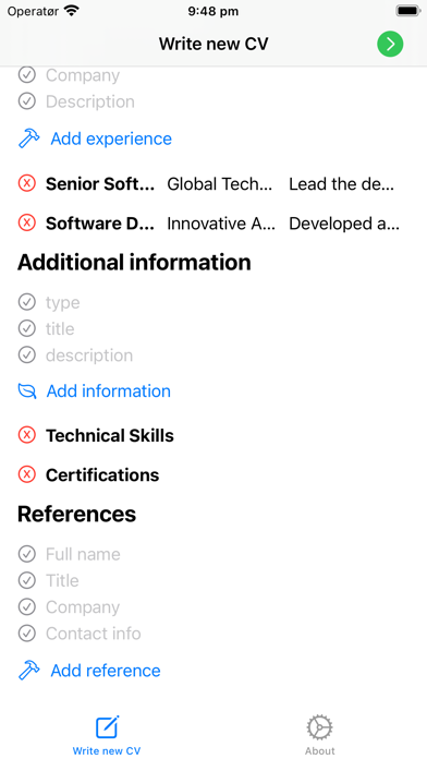 CV Fox - Professional resume Screenshot