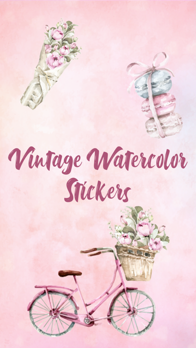 Screenshot #1 pour Vintage Watercolor Stickers