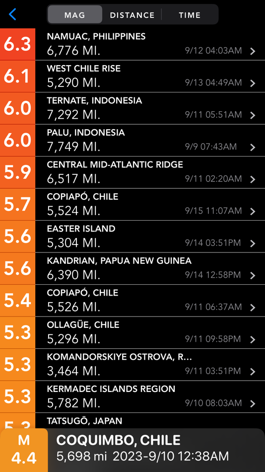 #3. Earthquakes: Earthquake Map (iOS) 由: Yet to be Named Enterprise