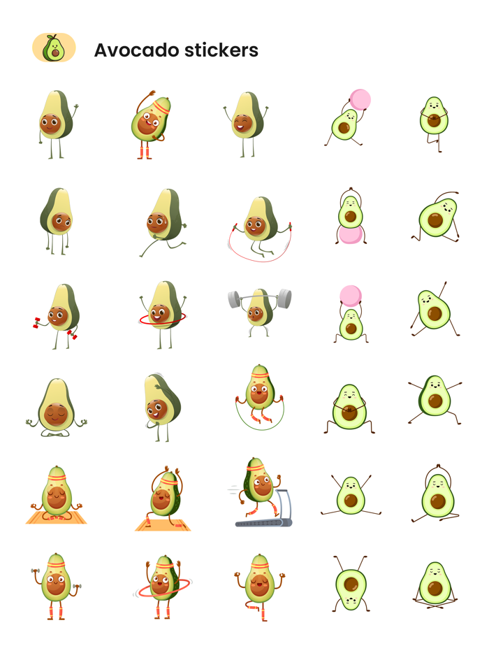 Avocado Stickers