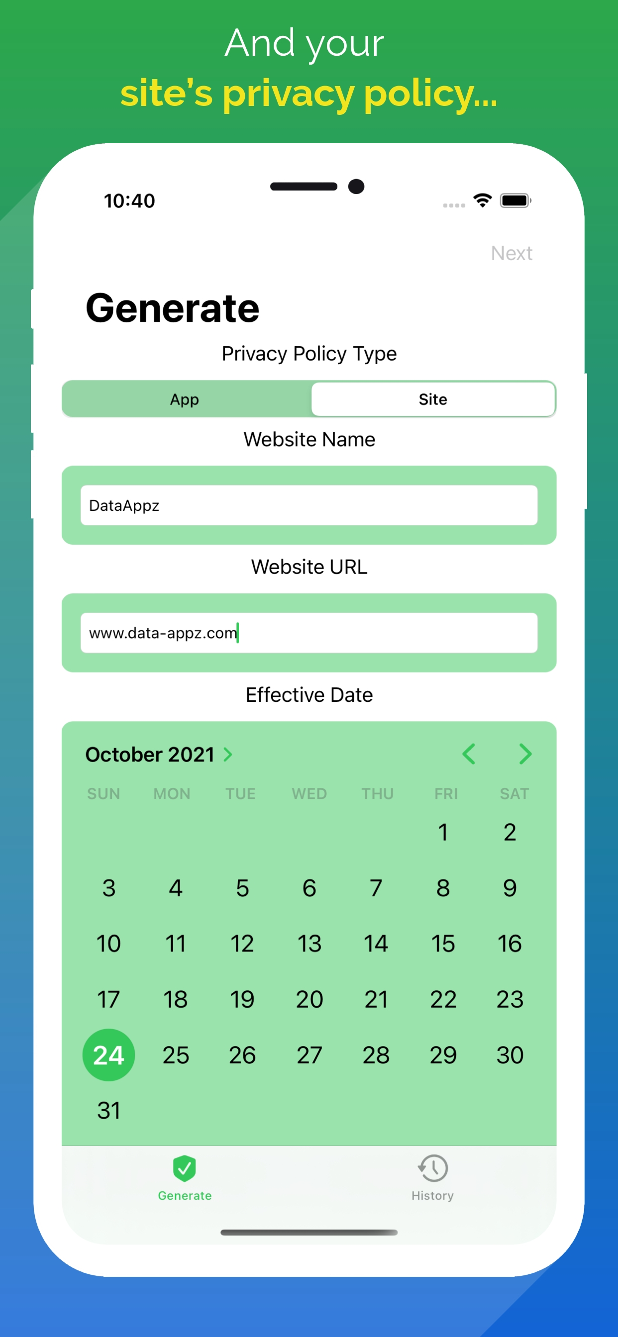 Privacy Policy Generator