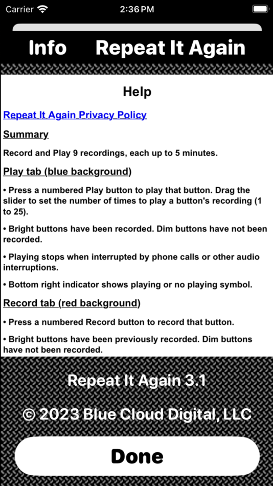 #5. Repeat It Again (iOS) 由: Blue Cloud Digital, LLC