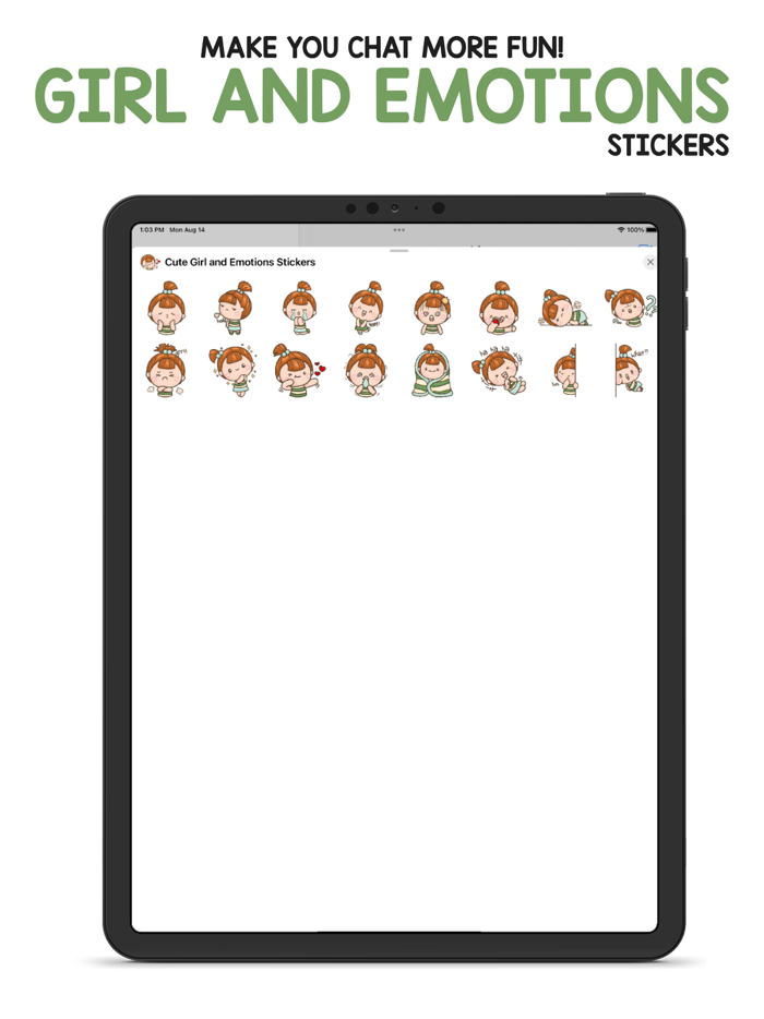 Girl and Emotions Stickers