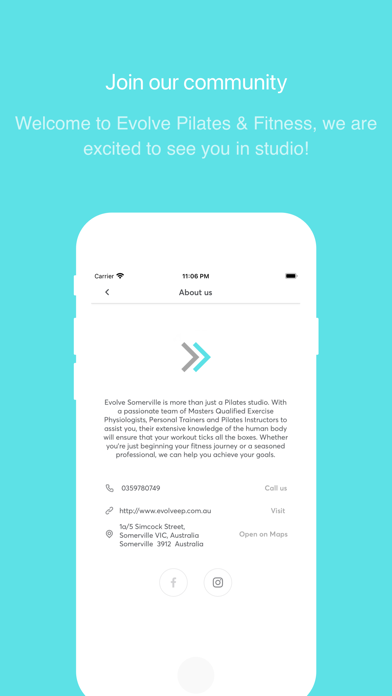 Evolve Pilates & Fitness Screenshot